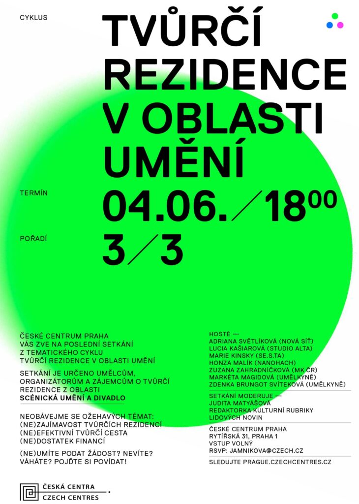 Tvůrčí rezidence v oblasti umění (scénická umění,divadlo) – diskuze