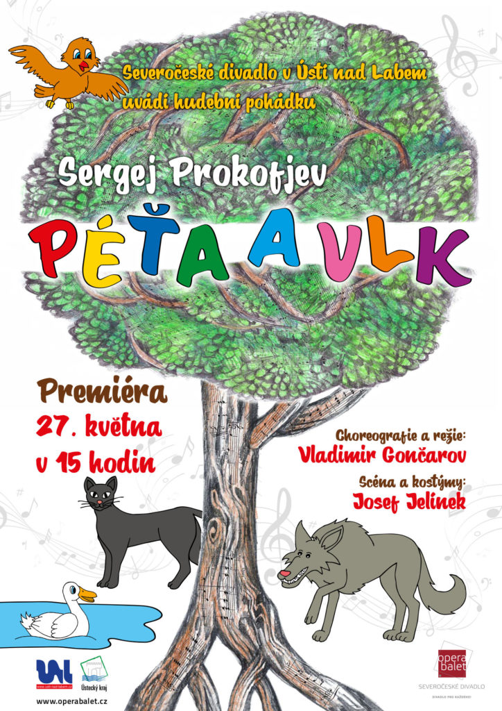 Severočeské divadlo v Ústí nad Labem uvede premiéru hudební pohádky Sergeje Prokofjeva Péťa a vlk