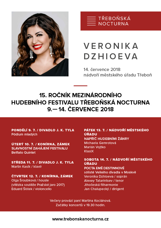 15. ročník Mezinárodního hudebního festivalu  Třeboňská nocturna 2018