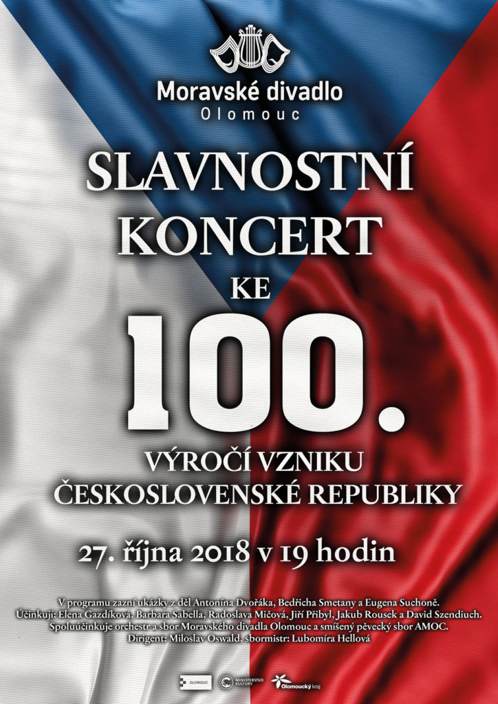 Moravské divadlo Olomouc připravilo slavnostní koncert ke 100. výročí vzniku Československé republiky