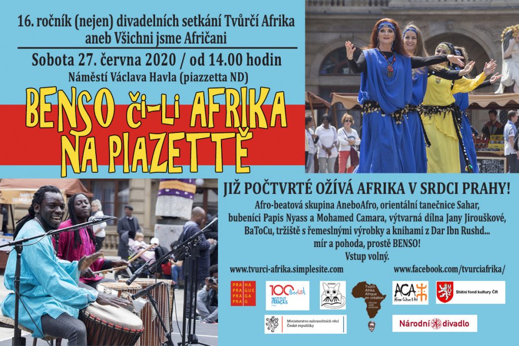 Na piazzettě Národního divadla se bude konat v rámci festivalu Tvůrčí Afrika slavnost Benso