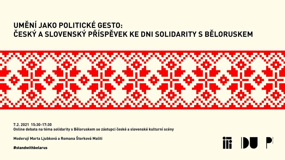 Umění jako politické gesto: český a slovenský příspěvek ke Dni solidarity s Běloruskem