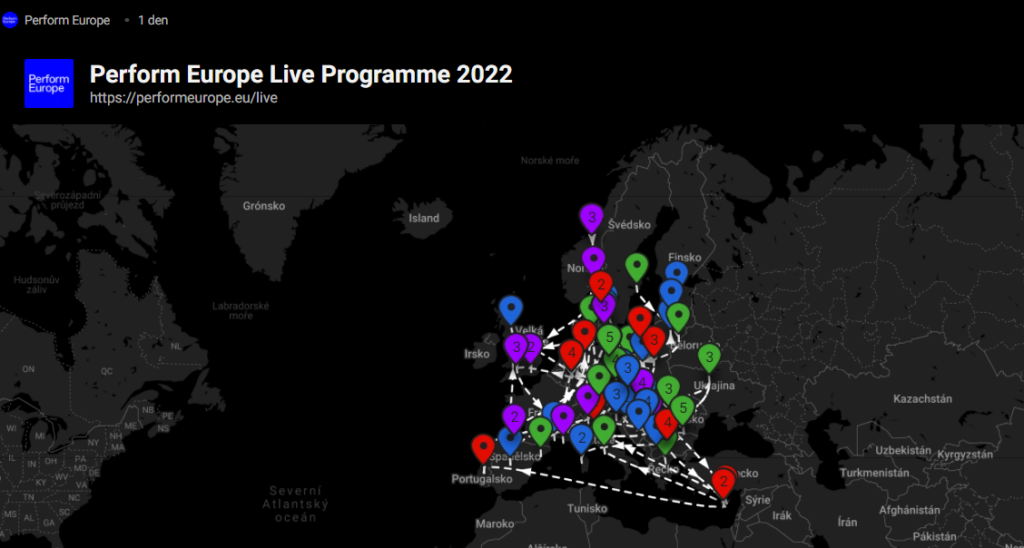 Performance z celé Evropy v rámci Performe Europe Live Programme 2022