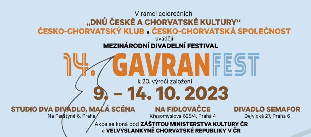 Gavranfest: pozvánka na přehlídku nejlepších tuzemských i zahraničních inscenací her chorvatského dramatika Miro Gavrana