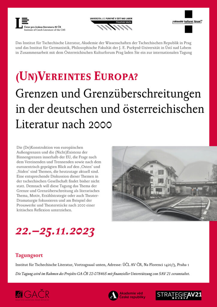 Pozvánka na konferenci: (Un)Vereintes Europa? Grenzen und Grenzüberschreitungen in der deutschen und österreichischen Literatur nach 2000