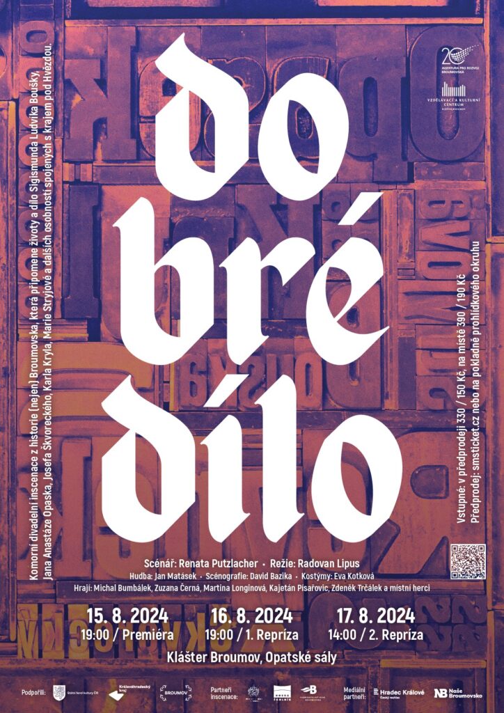 V broumovském klášteře bude mít premiéru komorní inscenace Dobré dílo