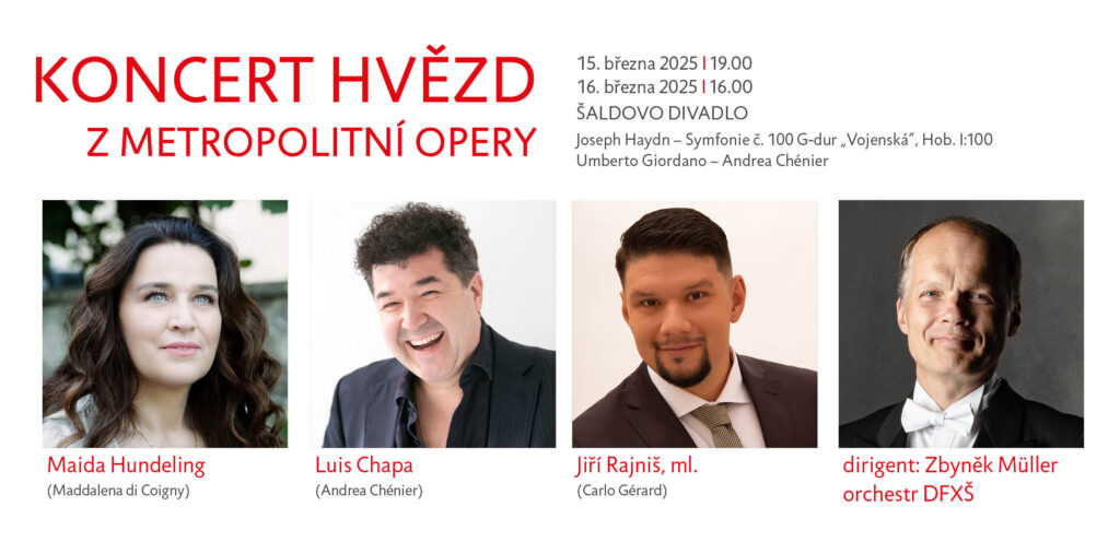 Divadlo F. X. Šaldy v Liberci chystá na březen dva koncerty s Maidou Hundeling, Luisem Chapou a Jiřím Rajnišem