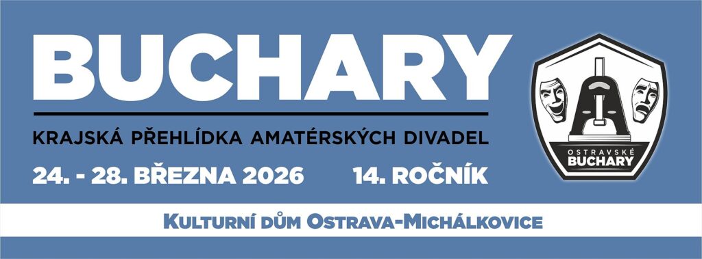 Pozvánka na přehlídku amatérského divadla Ostravské Buchary 2026